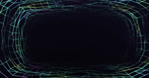 Futuristic Network Tunnel with Digital Connections