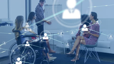 Diverse Team Connecting Through Enhanced Technology Network