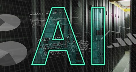 futuristic ai concept with data processing and computing servers - Download Free Stock Images Pikwizard.com