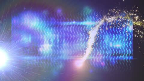 Abstract Futuristic Interface with Neon Lights