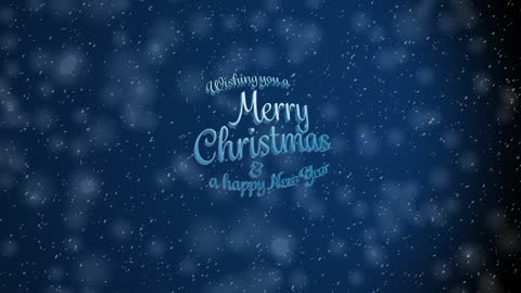 Festive Christmas Greeting with Falling Snow Animation