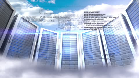 Digital Data Cloud Processing in Modern Server Room