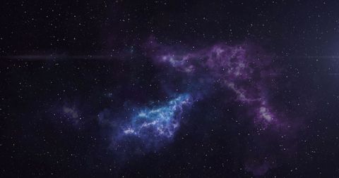 Mystical Galaxy with Illuminating Nebulae in Space - Download Free Stock Images Pikwizard.com