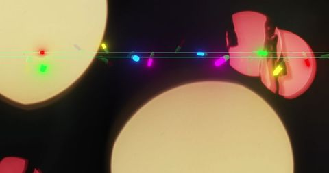 Abstract light diffraction with colorful lens flare