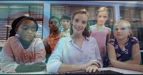 diverse classroom learning technology and coding - Download Free Stock Images Pikwizard.com