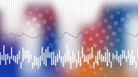 Abstract Data Processing with Colorful Geometric Background