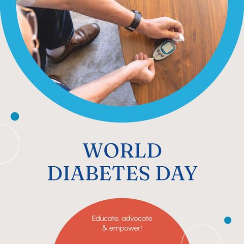 World Diabetes Day Awareness with Glucometer Checking Blood Glucose - Download Free Stock Templates Pikwizard.com