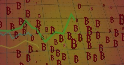 Digital Finance Visualization over Bitcoin Symbols - Download Free Stock Images Pikwizard.com