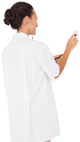 transparent nurse utilizing stethoscope in medical practicum - Download Free Stock Videos Pikwizard.com