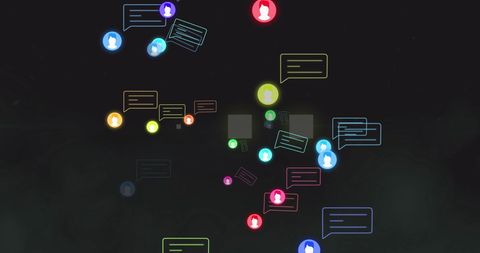Colorful Social Media Icons Floating in Digital Space - Download Free Stock Images Pikwizard.com