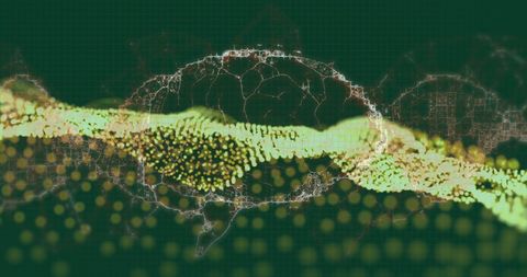 Abstract Neural Network Visualization with Data Particles - Download Free Stock Images Pikwizard.com