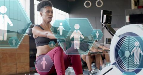 Digital networking in fitness training at gym