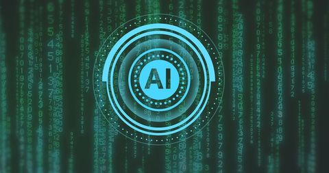 AI Digital Interface with Processing Sequence Elements - Download Free Stock Images Pikwizard.com