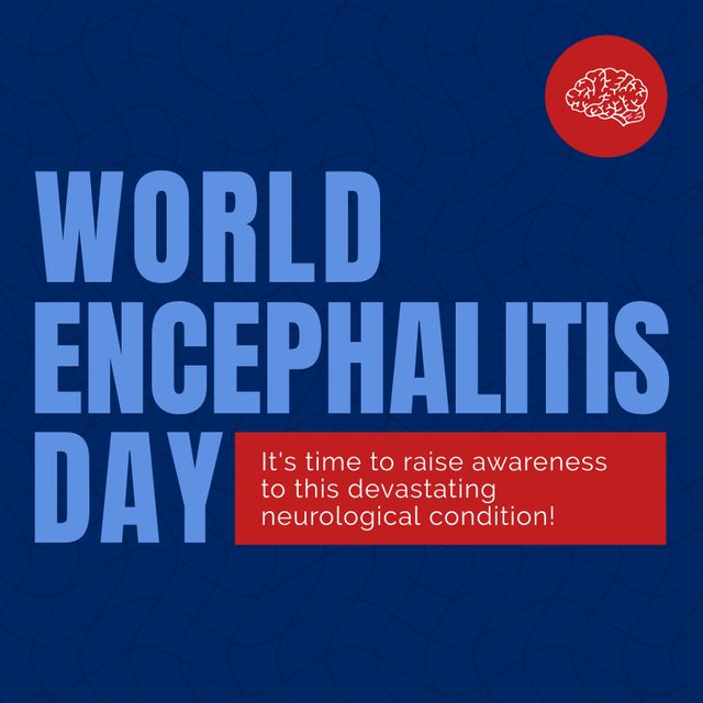 World Encephalitis Day Awareness Campaign Poster on Blue Background ...