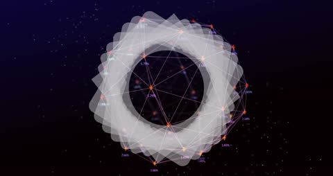 Abstract Geometrical Network Globe on Blue Gradient