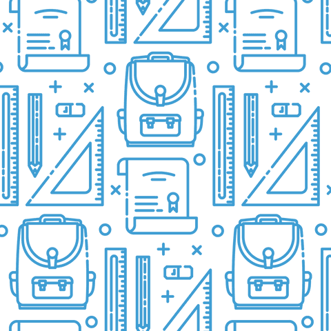 blue school items pattern on transparent background for education design - Download Free Stock Videos Pikwizard.com