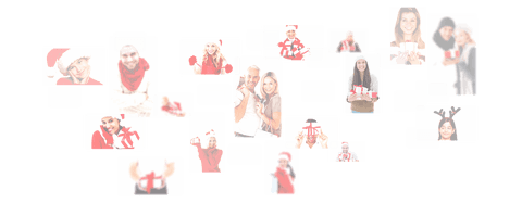 Transparent Christmas Joy: Diverse People with Gifts on Halo Effect Background - Download Free Stock Videos Pikwizard.com