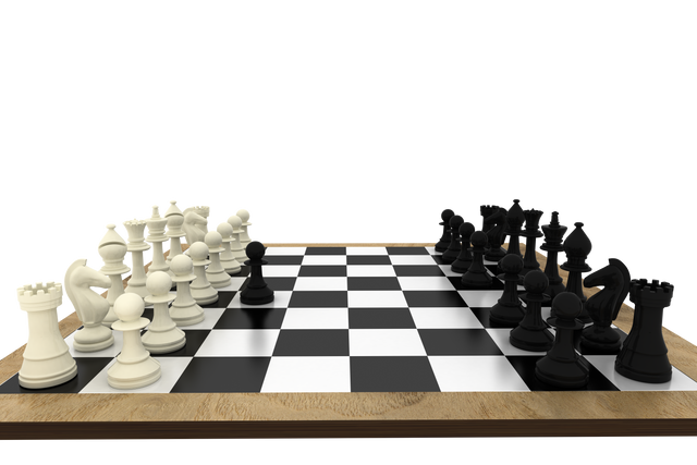 Transparent Black and White Chess Pieces on Wooden Chess Board - Download Free Stock Videos Pikwizard.com