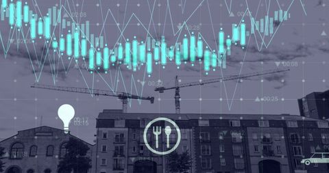 Financial data analytics over urban construction site