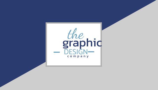 Sleek Graphic Design Logo on Blue and Gray Background - Download Free Stock Templates Pikwizard.com