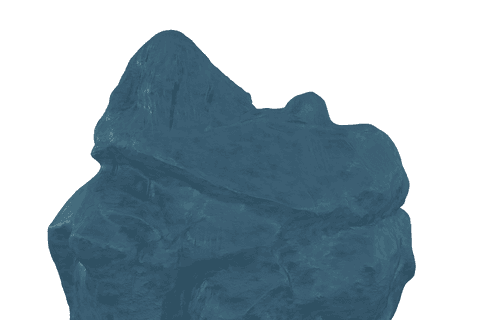 Blue rocky texture transparent background design