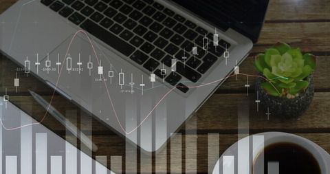 Analyzing Financial Markets in Digital Workspace - Download Free Stock Images Pikwizard.com