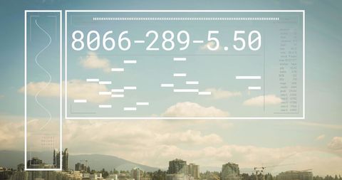 Digital Data Overlay on Modern Cityscape Background - Download Free Stock Images Pikwizard.com