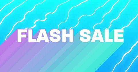 Vibrant Flash Sale Banner With Gradient Stripes