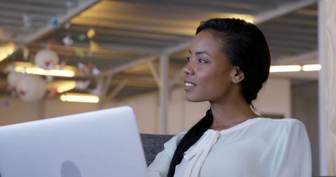 Focused African American Businesswoman Working on Laptop - Download Free Stock Images Pikwizard.com