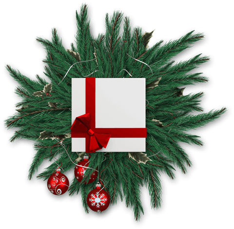 Transparent Christmas Wreath with Gift and Ornaments - Download Free Stock Videos Pikwizard.com