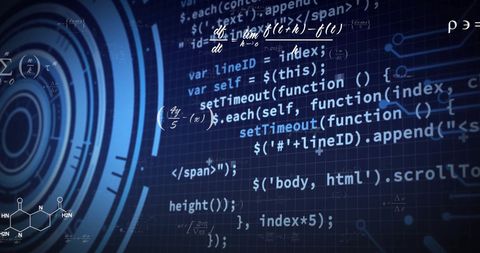 Futuristic Visuals of Mathematical Data and Machine Code - Download Free Stock Images Pikwizard.com
