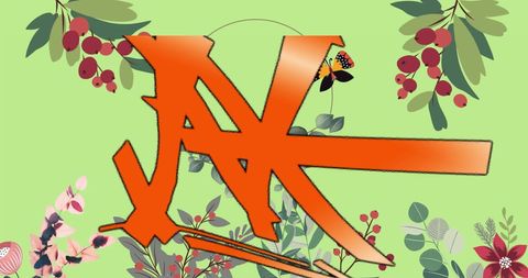 Vibrant Abstract Design on Floral Green Background - Download Free Stock Images Pikwizard.com