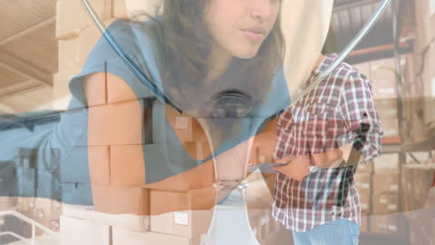 Online Shopping Experience with Warehouse Setting Blend