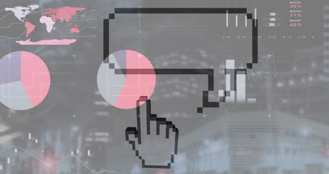 Digital Interface Concept with Speech Bubbles and Data Overlay, Cityscape View