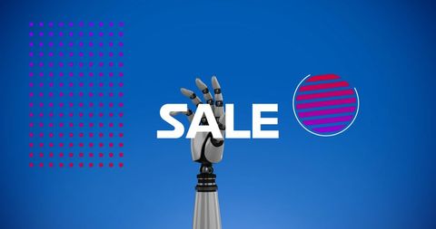 Futuristic Sales Promotion with Robotic Hand Theme - Download Free Stock Images Pikwizard.com