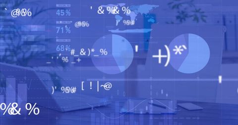 Digital Interface with Data Processing Charts in Modern Office - Download Free Stock Images Pikwizard.com