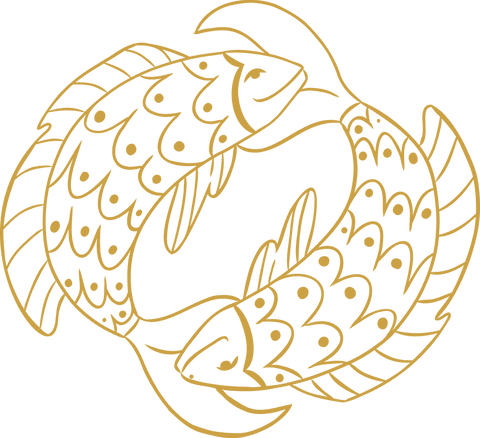 yellow pisces zodiac symbol on transparent background - Download Free Stock Videos Pikwizard.com