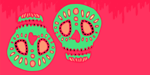 festive transparent skulls for dia de los muertos celebration - Download Free Stock Videos Pikwizard.com