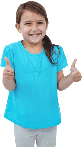Happy Young Girl Giving Thumbs-Up with Transparent Background - Download Free Stock Videos Pikwizard.com
