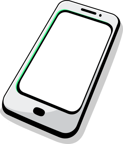electronic cartoon smartphone with blank screen on transparent background - Download Free Stock Videos Pikwizard.com
