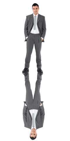 biracial businessman with transparent reflection - Download Free Stock Videos Pikwizard.com