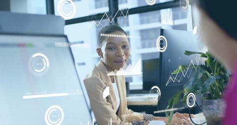 African American Businesswoman Analyzing Data in Office Environment - Download Free Stock Images Pikwizard.com