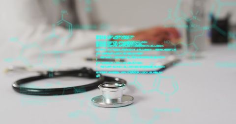 Digital Medical Technology with Biracial Female Doctor and Data Overlay - Download Free Stock Images Pikwizard.com