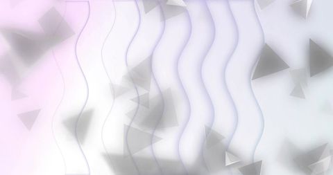 Pastel wavy ribbons with translucent triangles, gradient overlay and geometric flow