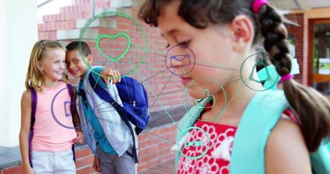 Schoolchildren Socializing with Virtual Social Media Connections