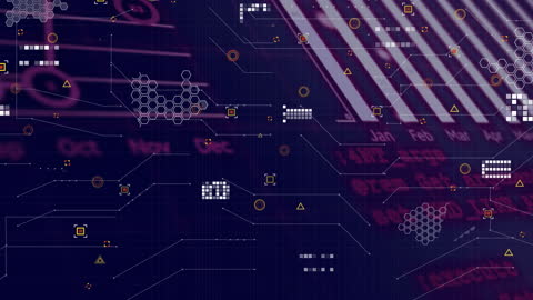Abstract Digital Data Processing Background Animation