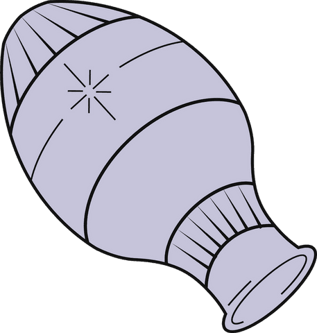 ceramic vase with stripes and satrburst design transparent background - Download Free Stock Videos Pikwizard.com