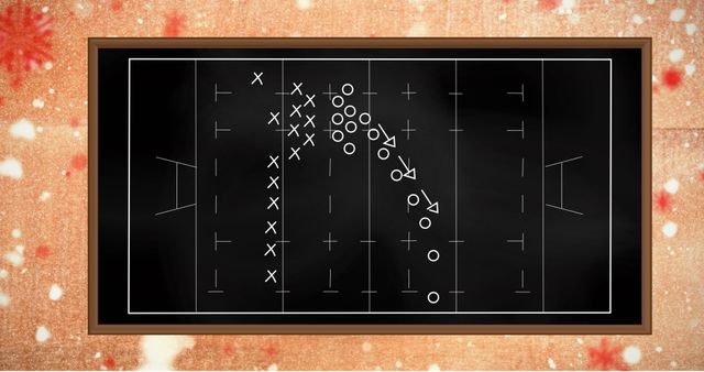 Football Strategy Diagram on Chalkboard - Download Free Stock Images Pikwizard.com