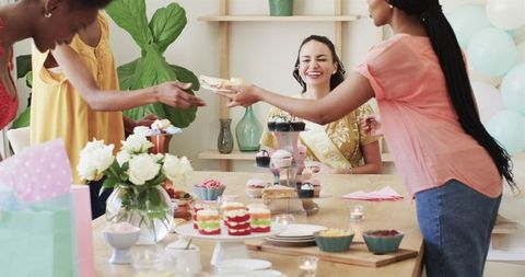 Joyous Bridal Shower Celebration with Friends and Desserts