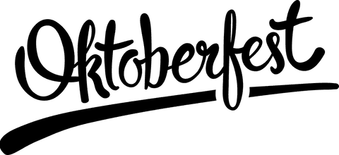 Oktoberfest text illustration on transparent background for traditions